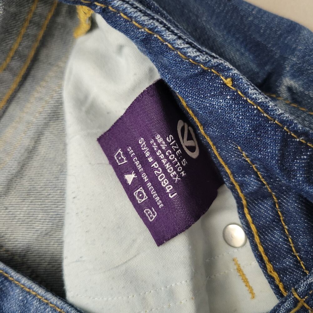 Vigoss Womens Jeans Straight Low Rise 29x31 Flap Pocket Distressed Stretch Sz5 - Picture 10 of 13